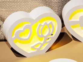 Molde silicona adorno corazon calado 